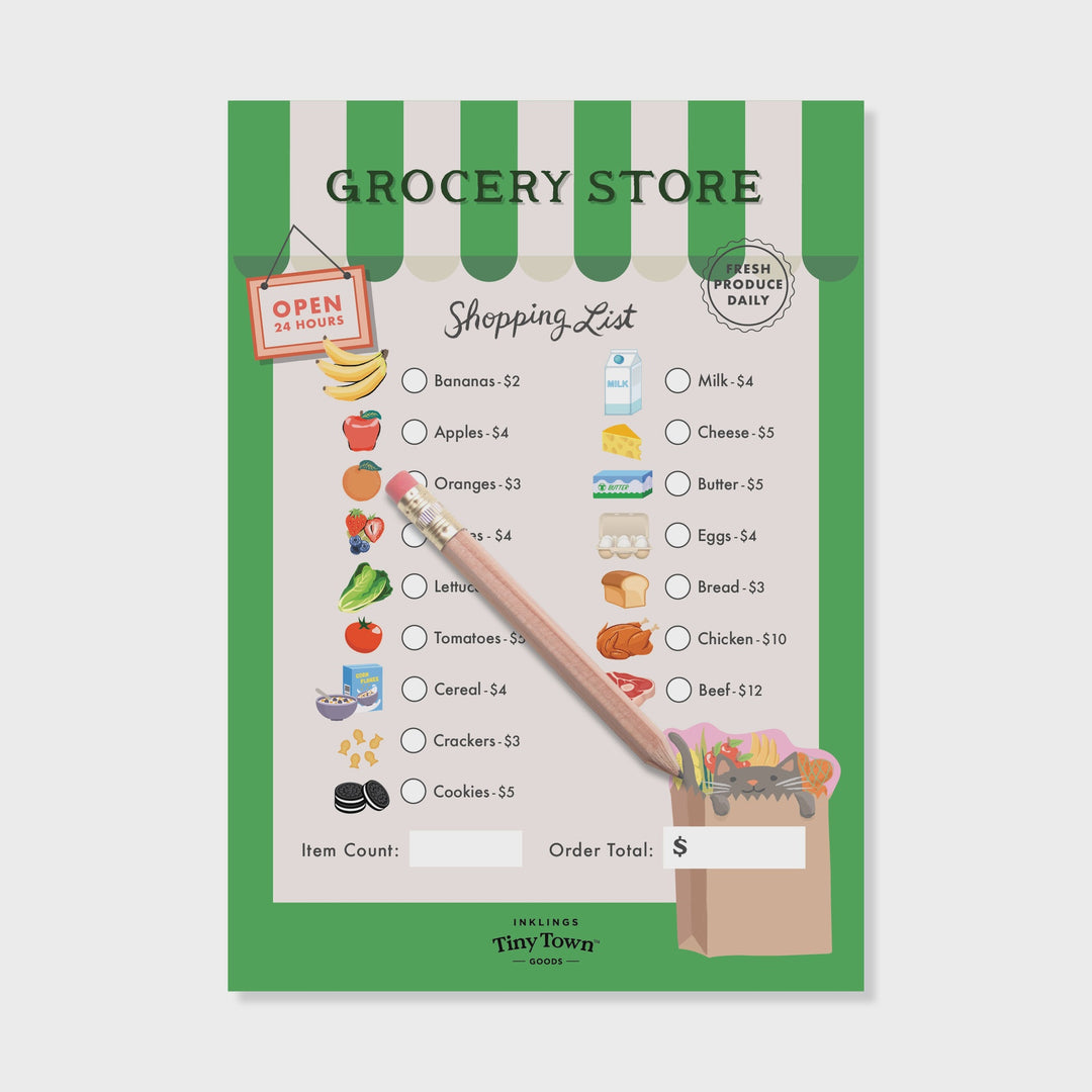 Grocery Store Play Notepad