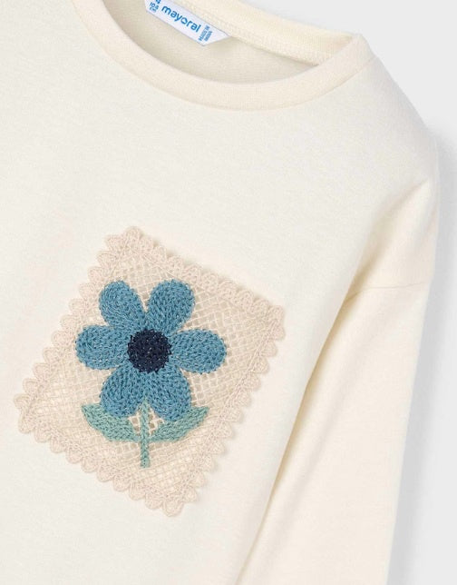 Crochet Flower Tee