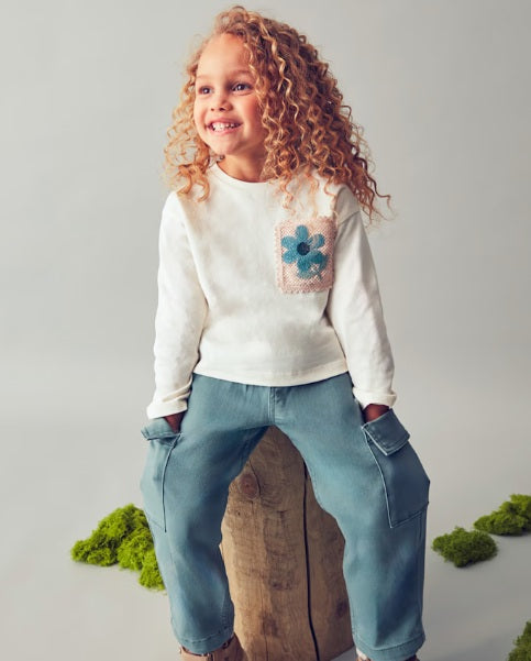 Crochet Flower Tee
