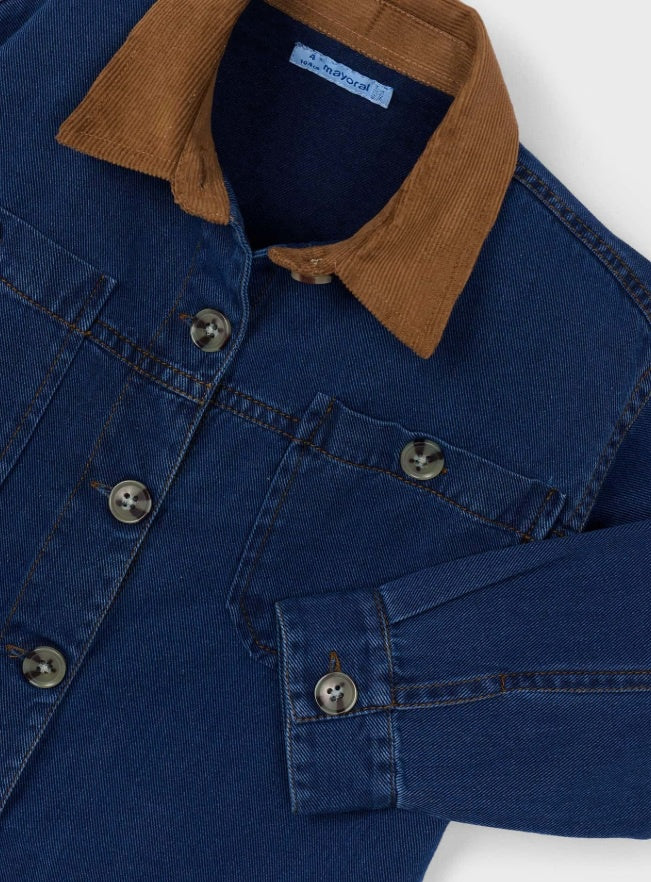 Unisex Denim and Cord Jacket