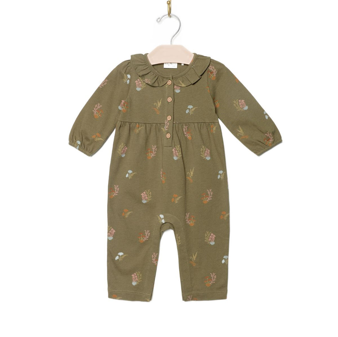 Mushrooms Frill Collar Romper