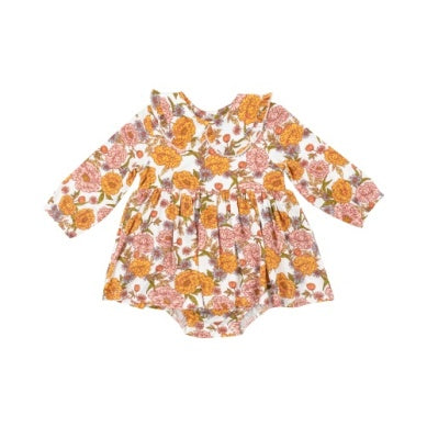 Ambers Floral Peter Pan Collar Bubble W/ Skirt