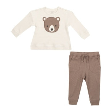 Baby Bear Applique Sweatshirt + Jogger