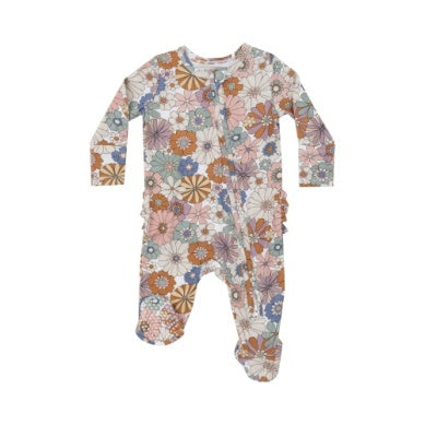 Brighton Floral Ruffle Back Footie