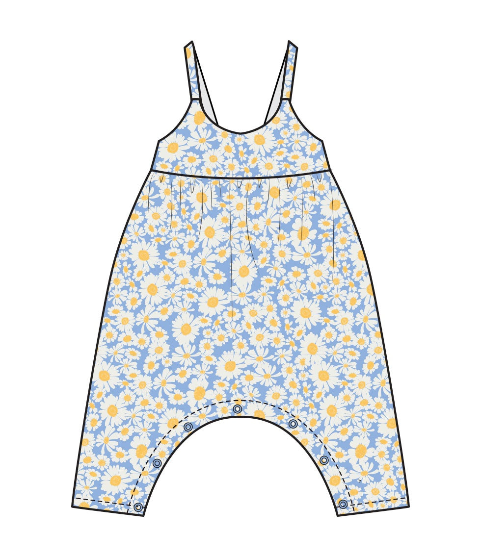 Shasta Daisy Tie Back Romper