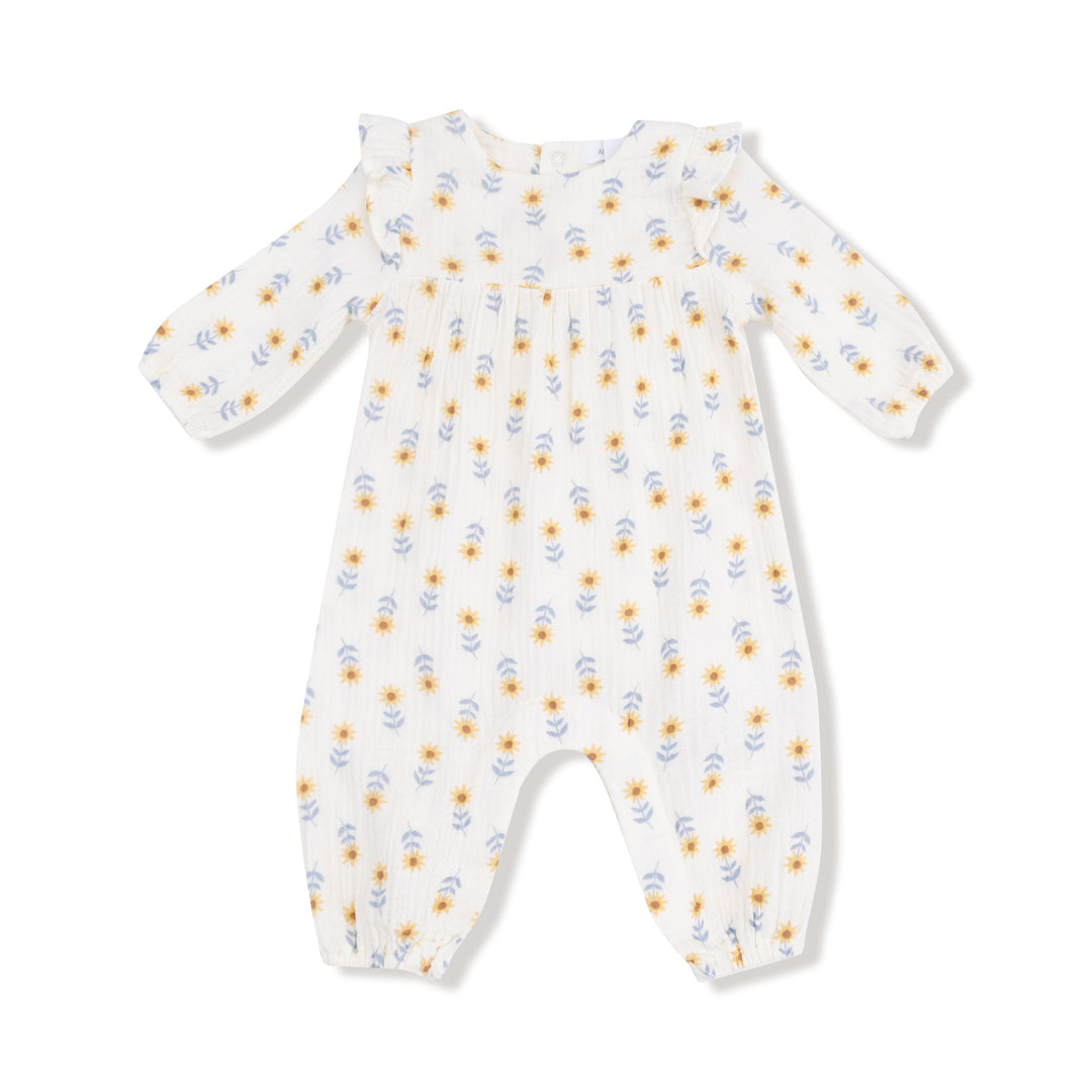 Sunflower Ruffle Romper