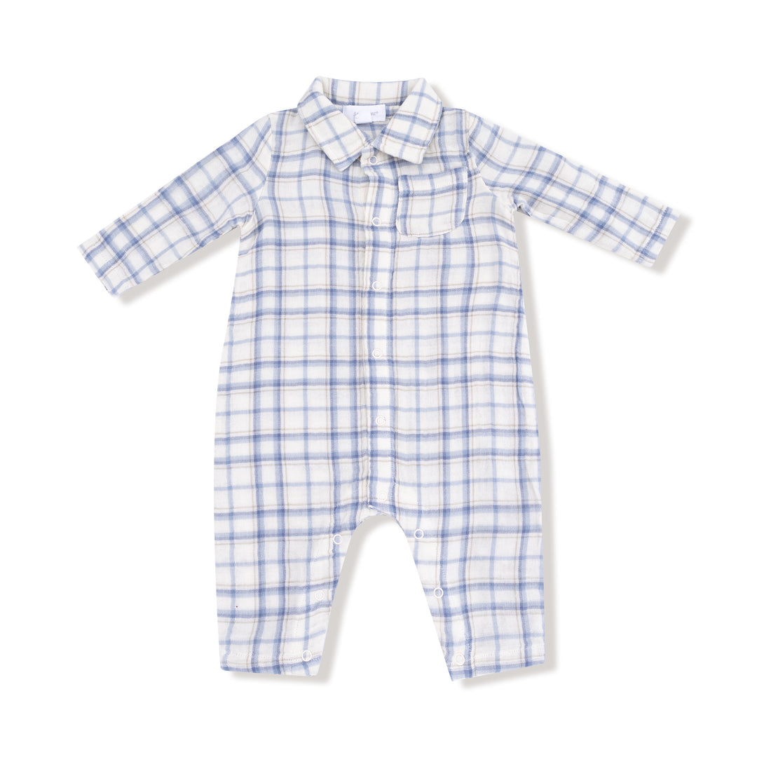 Plaid Polo Romper