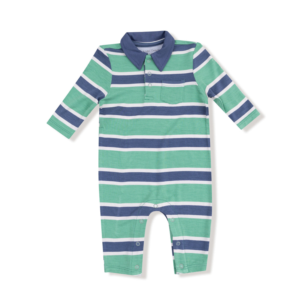 Rugby Stripe Long Romper