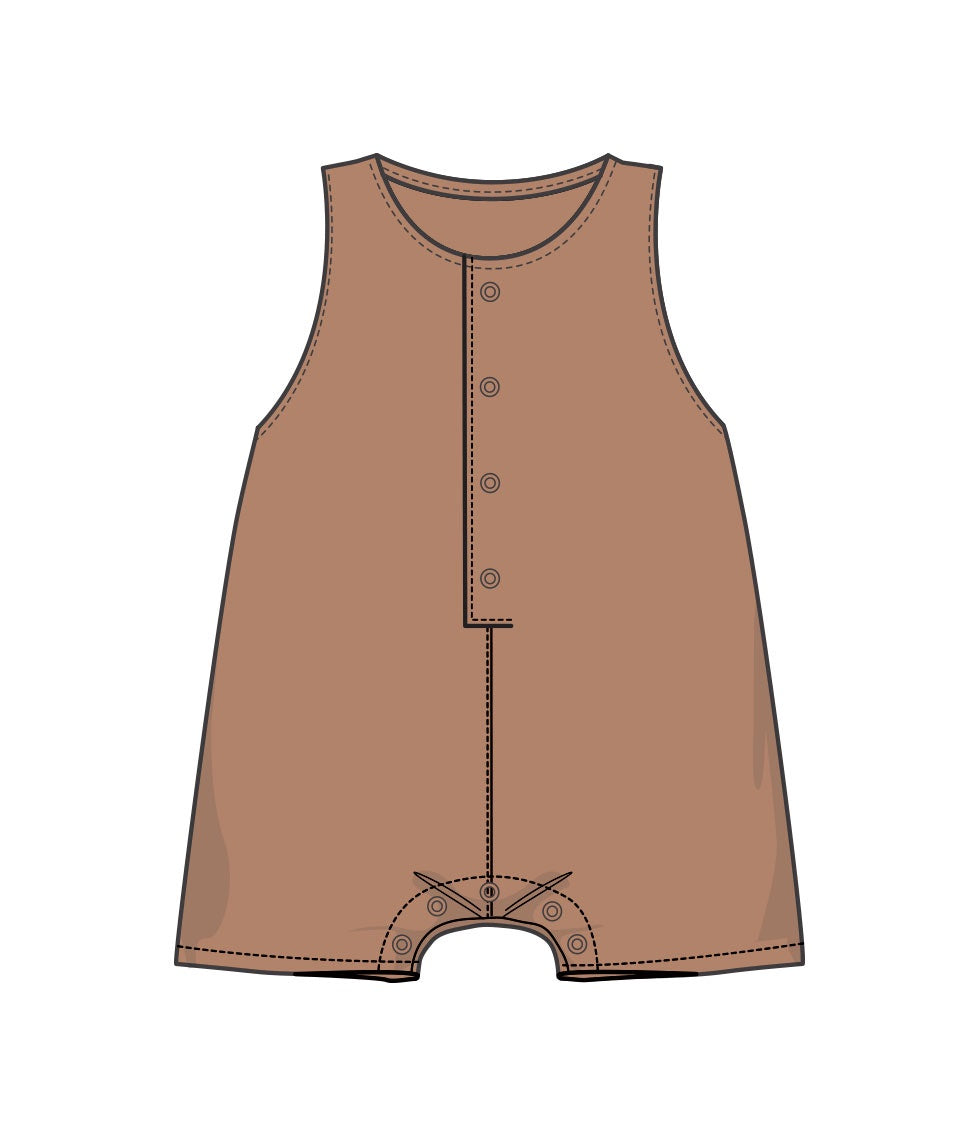 Camel Shortie Romper