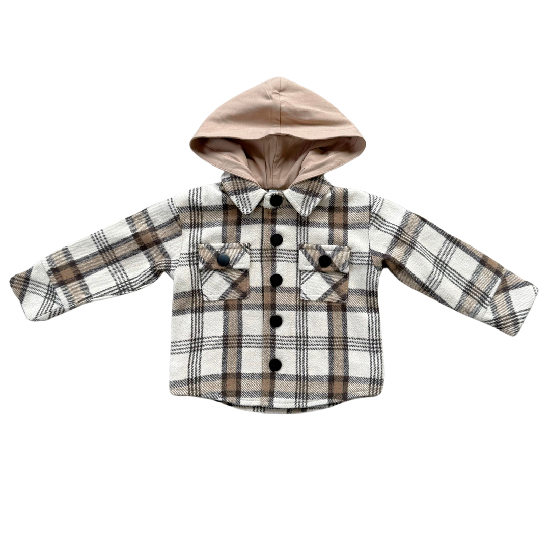 Desert Plaid Hooded Shacket