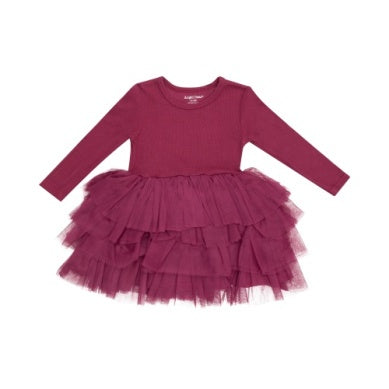 Rose Bud L/s Layered Tulle Dress