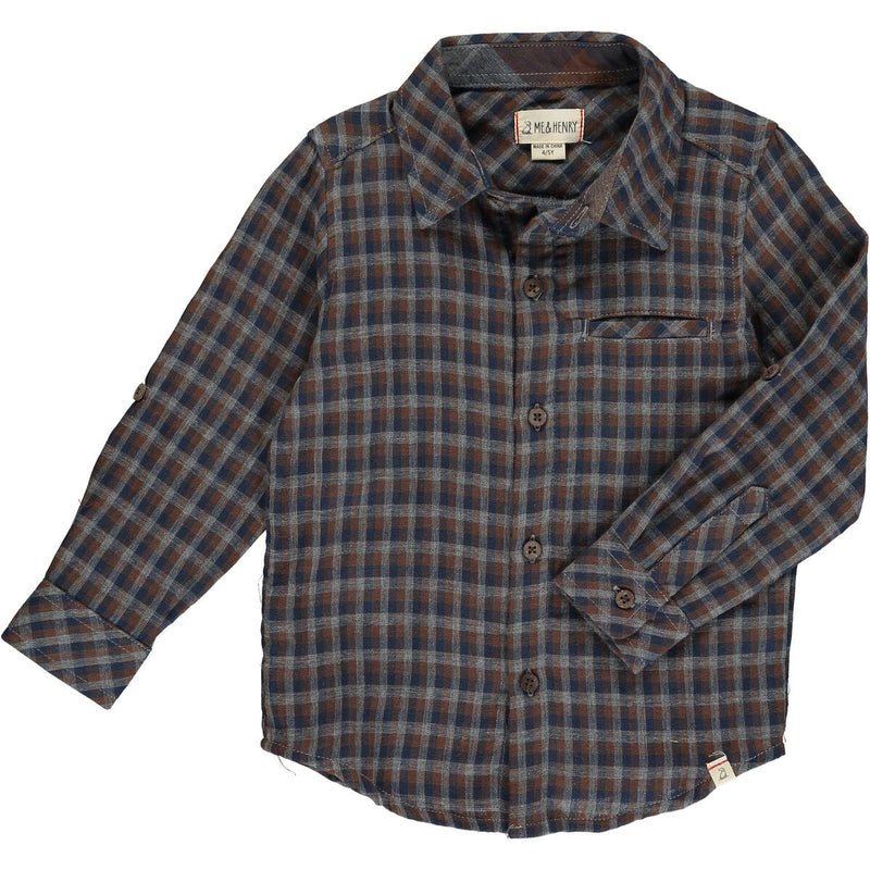 Atwood Brown & Grey Plaid