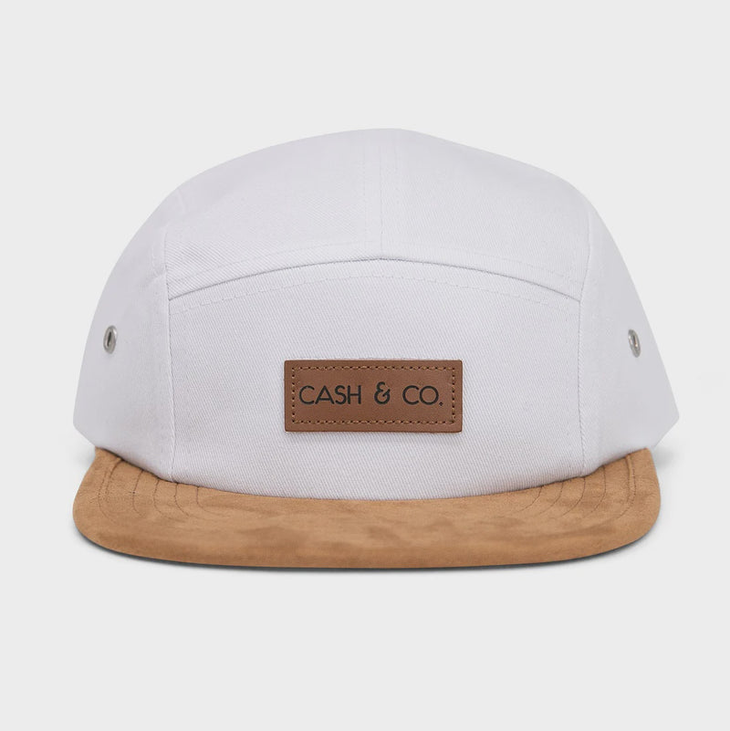 White & Leather Hat