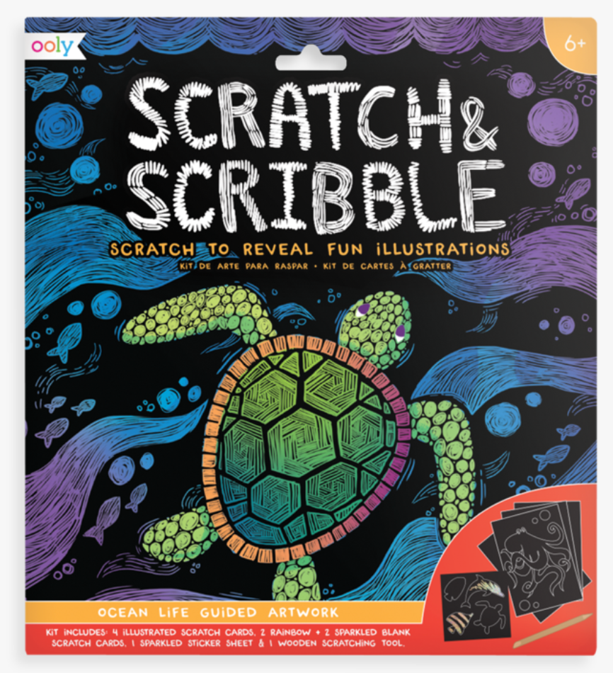 Scratch and Scribble Art Kit in Ocean