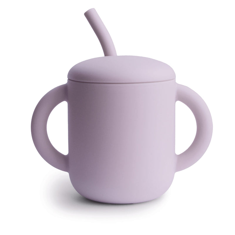Soft Lilac Training Cup + Straw