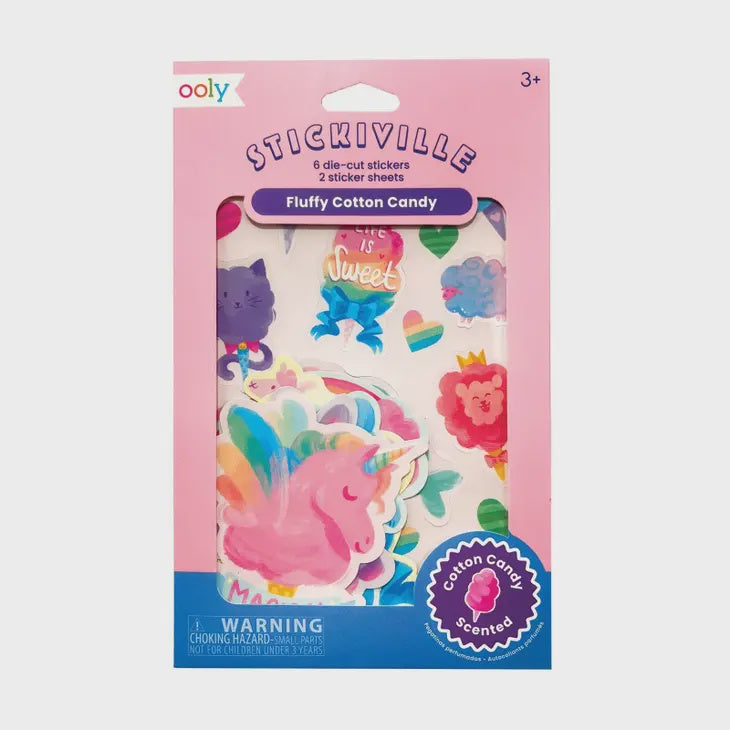 Fluffy Cotton Candy Scented Stickers