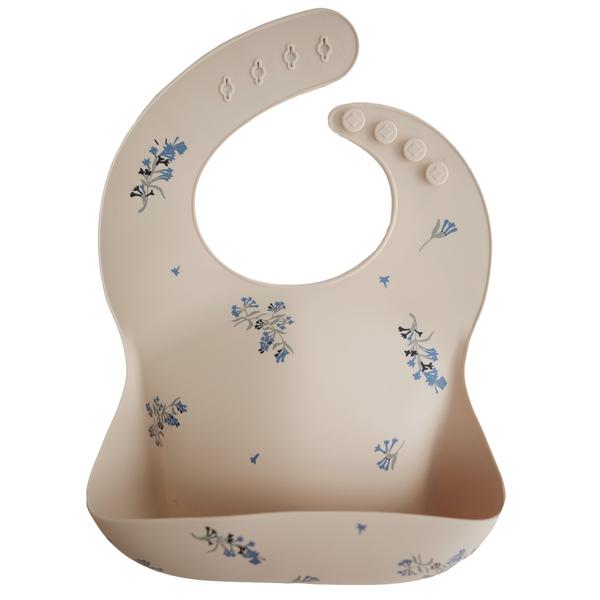Mushie Bib Lilac Flowers